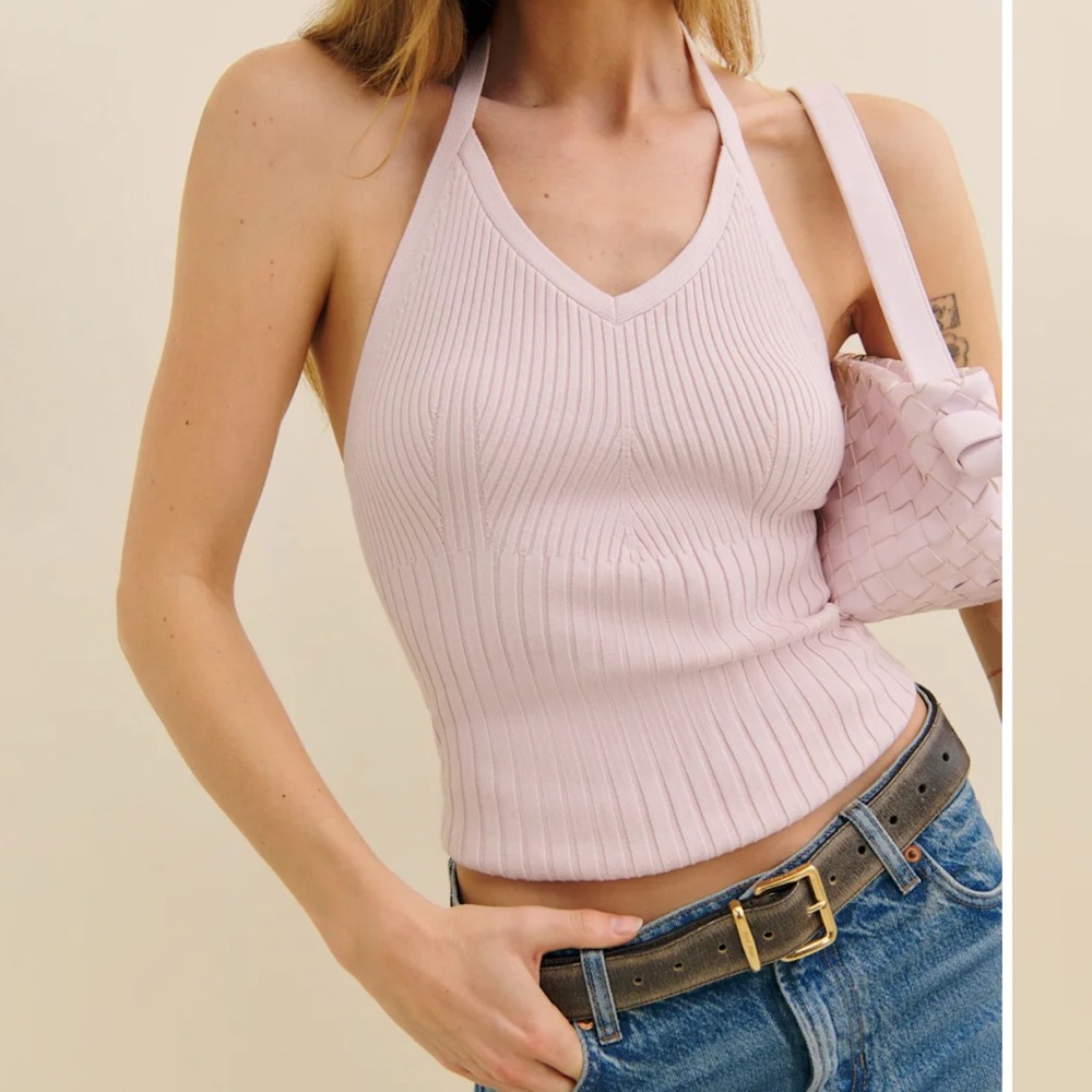 Reformation Ribbed Halter Top - Picture 2 of 8
